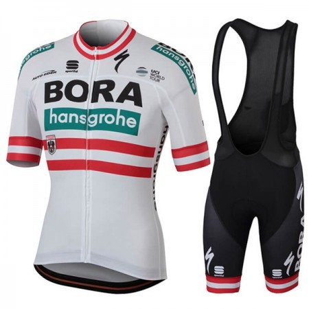 Tenue Cycliste et Cuissard à Bretelles 2018 Bora-Hansgrohe Championnats de Autriche